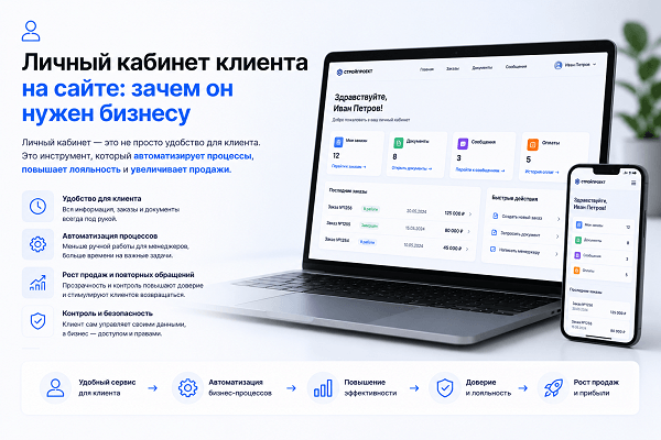 Личный кабинет клиента на сайте: зачем он нужен бизнесу